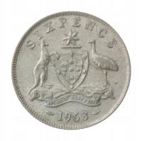 [M26334] Australia 6 pence 1963