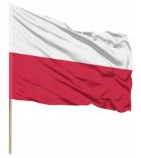 Польский флаг Польша Национальный 112X70 см туннель на палке дерево производитель