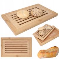 DESKA DO KROJENIA chleba pieczywa bułek drewniana bambusowa 24x38 cm