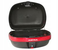 Duży Kufer Motocyklowy Oparcie Na 2 Kaski Odblask Stelaż Mocowanie Zamek