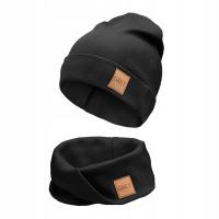 Czapka i komin zestaw dla dziecka prążek dwuwarstwowy 54-60 L