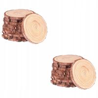 Podstawki PLASTRY kory Okrągła drewniana deska Naturalne drewno 10szt 13CM