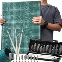 ZESTAW MODELARSKI MATA DO CIĘCIA SAMOGOJĄCA NÓŻ SKALPEL 13 OSTRZY ETUI MEGA