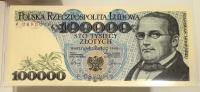 Banknot 100000 złotych 1990 Seria P UNC Rzadki L6