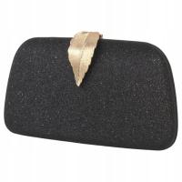 Torebka kopertówka puzderko wizytowa wieczorowa elegancka czarna wesele