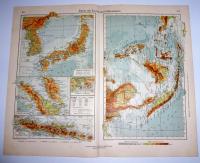 MAPA JAPONIA KOREA AZJA POŁUDNIOWA 1934