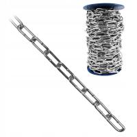 ŁAŃCUCH GOSPODARCZY METALOWY O DŁUGIM OGNIWIE DO HUŚTAWKI FI 8 OCYNK ROLKA