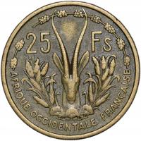 Francuska Afryka Zachodnia 25 franków 1956