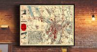 Stary plan Poznan 1946r. 50x40cm