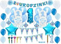 Мега набор синих воздушных шаров украшения на год 1 день рождения для мальчика