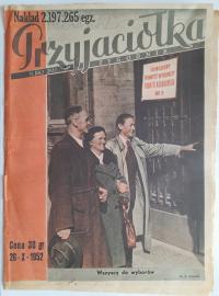 PRZYJACIÓŁKA 43 / 1952 rozkładówka - Przemówienie STALINA