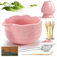 ZESTAW AKCESORIÓW Z TRZEPACZKĄ MATCHA, ŁYŻKĄ DO MATCHY, MISKĄ DO MATCHY