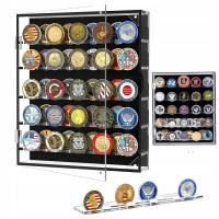 AKRYLOWA GABLOTA NA MONETY UCHWYT 5 WARSTW MONET 260*50*300MM PRZEZROCZYSTY