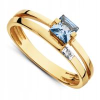 ТОПАЗОВОЕ кольцо обручальное кольцо из золота 8K R. 8-23