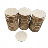 Kółka koła drewniane 9cm 100 szt do ozdabiania koło kółko kształtka zestaw