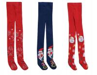 Zestaw Rajstopy dziecięce Grube Świąteczne 116/128 Mikołaj Vivi Smile