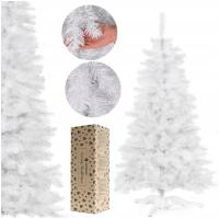 CHOINKA JODŁA BIAŁA GĘSTA SZTUCZNA DELUXE 180cm PREMIUM JAK ŻYWA + GRATIS