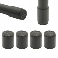 Nakładki ochronne z FILCEM 16mm na nogi krzesła CZARNE