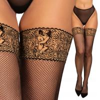 Забавные модные ажурные чулки самонесущие супер кружевные элегантные