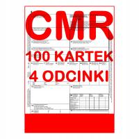 Druk CMR Międzynarodowy 100 kartek / 4 odc/ 25 kpl