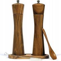 2 × Ручная мельница для соли и перца с подставкой