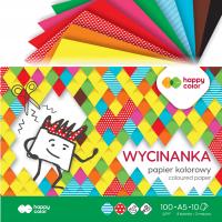 Blok papier kolorowy BŁYSZCZĄCY Wycinanka HAPPY COLOR A5 10 kartek