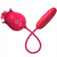 damski wibrator analny z języczkiem masażer łechtaczki posuwisty 9 wibracji