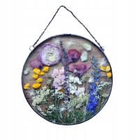 Personalizowany dekor, kwiaty urodzeniowe, suszone kwiaty