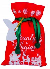 WOREK PREZENT BOŻE NARODZENIE ŚWIĘTA ZAPRZĘG MIKOŁAJA WESOŁYCH ŚWIĄT 60X90