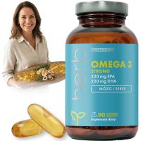 HERB Omega-3 Strong 90kaps KWASY OMEGA 3 330 EPA 220 DHA MÓZG SERCE