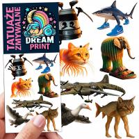 TATUAŻE ZMYWALNE DLA DZIECI BRAINROT COCCODRILLO BALLERINA WZORY ORYGINALNE