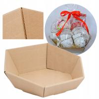 Koszyk kosz prezentowy tekturowy podstawka na prezent FALOWANY DUŻY