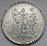 1785. Czechosłowacja, 20 koron 1934