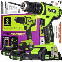 WIERTARKO WKRĘTARKA UDAROWA AKUMULATOROWA 20V ZESTAW WALIZKA 2AKU NAC SMART