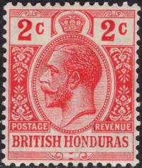 kol.bryt.British Honduras KGV 2 c.czysty *