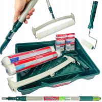 WOOSTER ZESTAW MALARSKI PRO L ZAWIERA WAŁKI UCHWYTY KUWETĘ KIJ TELESKOPOWY