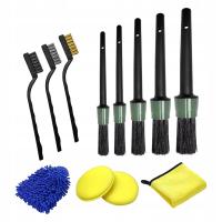 12x Multifunctional Car Detailing Brush Kit, Line Brush Wash Mitt