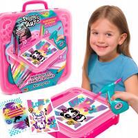 ZESTAW Z AREOGRAFEM Walizeczka ARTYSTKI PANDA RÓŻOWA PROJEKT ART KOLOROWANI