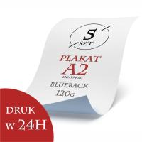 Plakat A2 - 5 sztuk - papier BB 120g druk w 24h