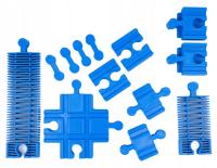 Zestaw Elementów łączników do torów drewnianych kolejka BRIO IKEA niebieski