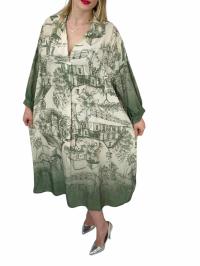 Rewelacyjna koszula sukienka koszulowa tunika 54 56 58 wiskoza włoska hit