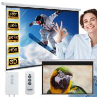 Электрический проекционный экран 100 дюймов для проектора с пультом дистанционного управления