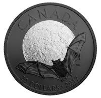 20$ Fine Silver Coin Nocturnal by Nature The Little Brown Bat , 2017r.