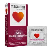 Презервативы Masculan Extra Protection увлажненные стимулирующие вставки 10шт