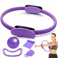 ZESTAW PILATES 5-ELEMENTOWY Z PIERŚCIENIEM I PIŁKĄ DO ĆWICZEŃ FITNESS