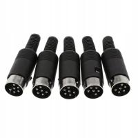 5pcs DIN Mini Male Plug Audio Connector for PC Keyboard/Mouse DIY 6 Pin