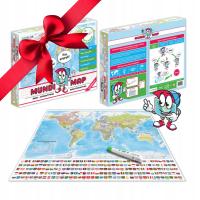 MAPA INTERAKTYWNA MundiMap + PIÓRO w zestawie POMYSŁ NA PREZENT DLA DZIECKA