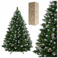 CHOINKA SZTUCZNA SOSNA DIAMENTOWA 180cm GĘSTA PIĘKNA OŚNIEŻONA + GRATIS