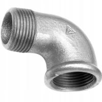 KOLANO ŻELIWNE OCYNKOWANE 90° Ø 1
