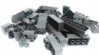 068. Lego szare jasne briksy 2x2 0,1kg mix